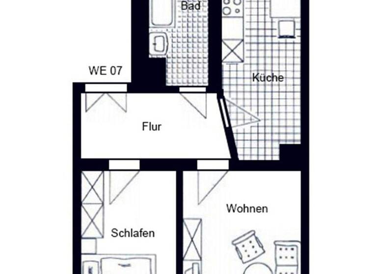 Wohnung zum Kauf 115.000 € 2 Zimmer 53,9 m² 3. Geschoss Möckern Leipzig 04159