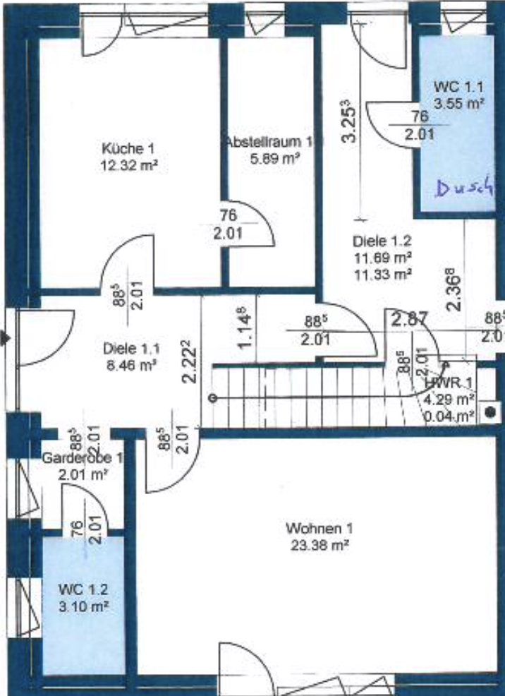 Doppelhaushälfte zur Miete 1.200 € 6,5 Zimmer 155 m²<br/>Wohnfläche Kanalstraße 46a Bruchhausen-Vilsen Bruchhausen-Vilsen 27305