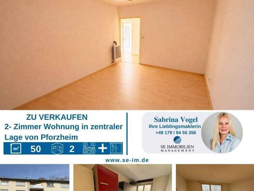 Wohnung zum Kauf 119.000 € 2 Zimmer 50,6 m² 1. Geschoss Oststadt Pforzheim 75175