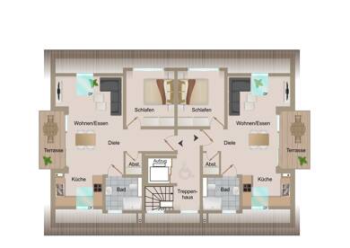 Wohnung zum Kauf - Neubau 249.850 € 2 Zimmer 52,6 m² Dachgeschoss Kirchhausen Heilbronn / Kirchhausen 74078
