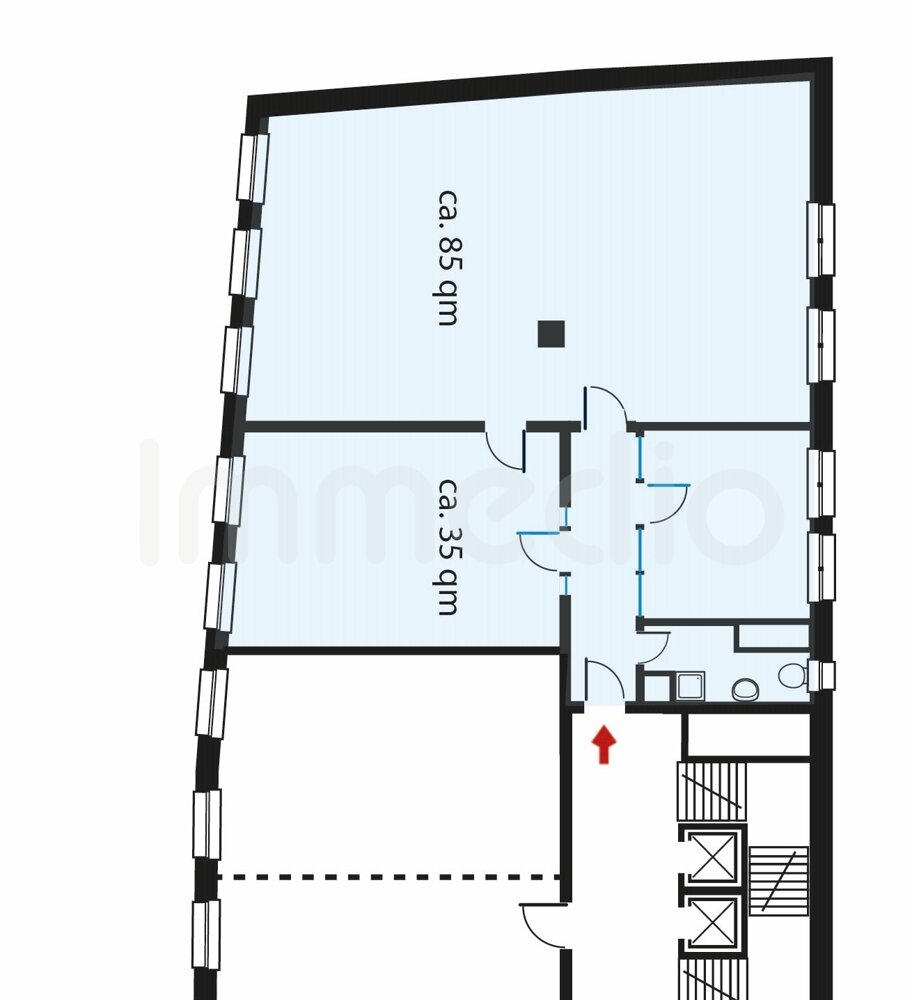 Praxisfläche zur Miete provisionsfrei 20,83 € 156 m²<br/>Bürofläche Innenstadt Frankfurt am Main 60313