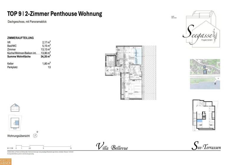 Penthouse zum Kauf 479.000 € 2,5 Zimmer 34,4 m² 3. Geschoss Gmunden 4810