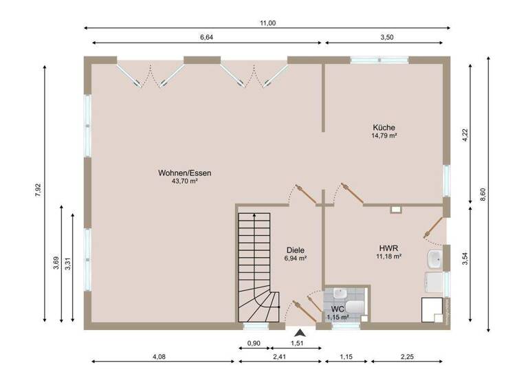 Einfamilienhaus zum Kauf 379.000 € 4 Zimmer 147 m² 911 m² Grundstück Krumstedt 25727