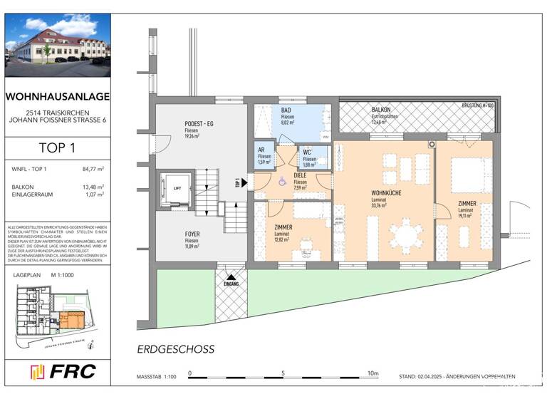 Wohnung zum Kauf - Erstbezug provisionsfrei 444.000 € 3 Zimmer 84,8 m² EG Johann Foissner-Straße 6 Traiskirchen 2514