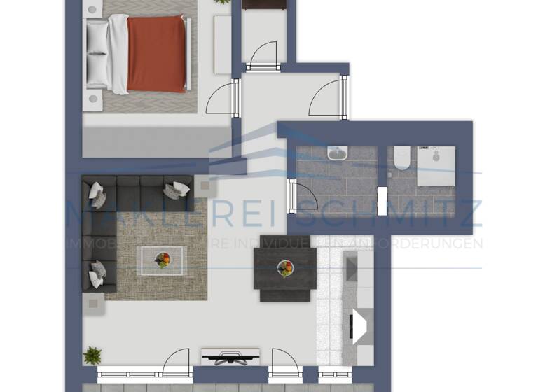 Wohnung zum Kauf 248.000 € 2 Zimmer 75 m²<br/>Wohnfläche Souterrain<br/>Geschoss Hennef Hennef (Sieg) 53773