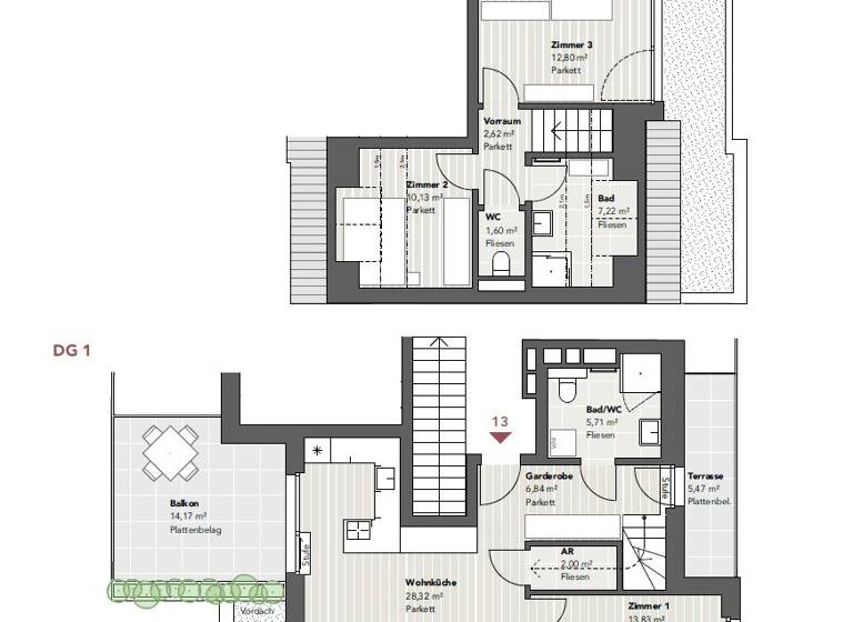 Wohnung zum Kauf - Erstbezug 1.127.500 € 4 Zimmer 91,1 m² 4. Geschoss Rotenmühlgasse 56 Wien 1120