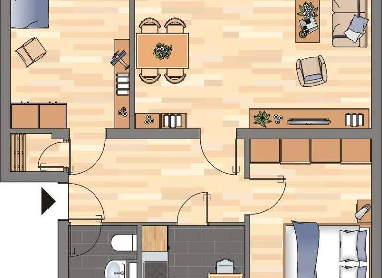 Wohnung zur Miete 499 € 3 Zimmer 69,2 m² EG Von-Bodelschwingh-Straße 7 Innenstadt Aurich 26603