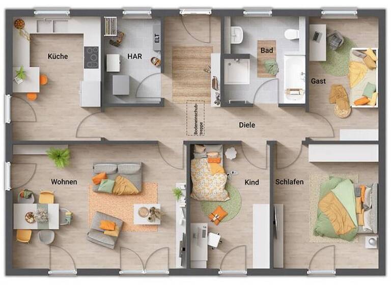 Bungalow zum Kauf - Erstbezug 329.000 € 4 Zimmer 110 m² 601 m² Grundstück Lug 76848