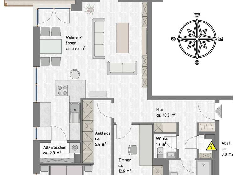 Wohnung zum Kauf 599.000 € 3 Zimmer 95,3 m² 1. Geschoss Neu Hagen Lüneburg 21337