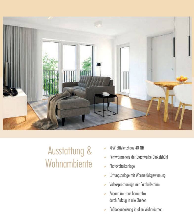 Wohnung zum Kauf provisionsfrei 396.200 € 3,5 Zimmer 73,6 m² 3. Geschoss Lorestraße  Haus 2 WE 44 10 Dinkelsbühl Dinkelsbühl 91550