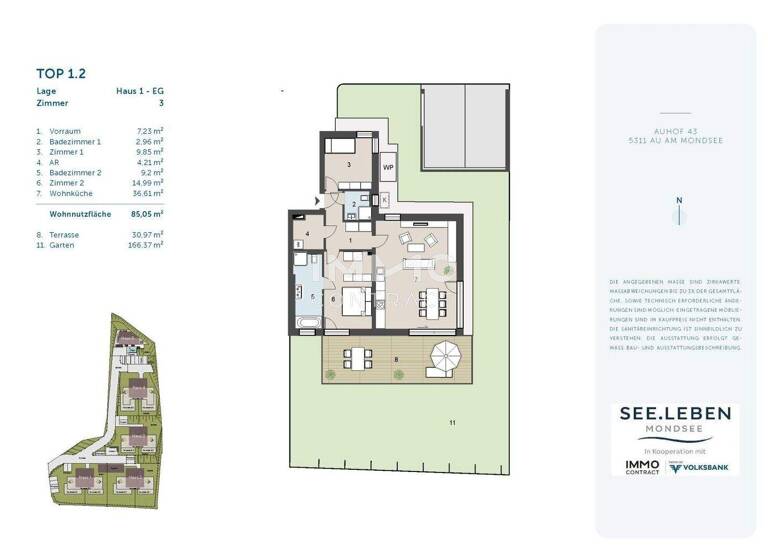 Wohnung zum Kauf - Erstbezug provisionsfrei 975.000 € 3 Zimmer 85,1 m² EG Innerschwand am Mondsee 5310