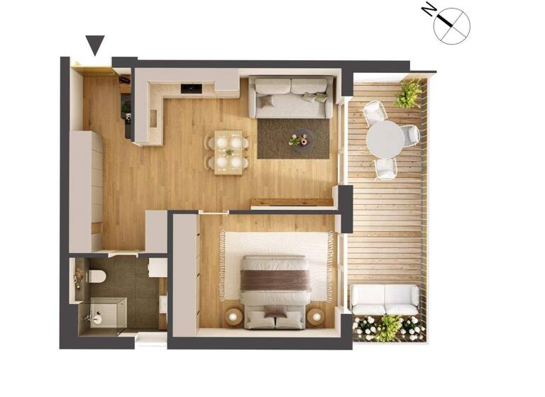 Wohnung zum Kauf - Neubau provisionsfrei 305.000 € 2 Zimmer 52,4 m² EG Franz-Prantl-Park 3 Jenbach 6200