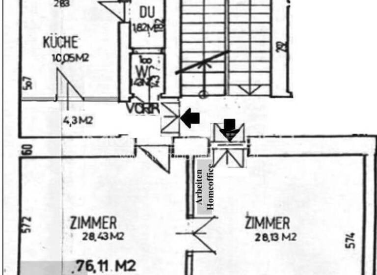 Wohnung zur Miete 493 € 2 Zimmer 76,1 m² 2. Geschoss frei ab sofort Gries Graz 8020