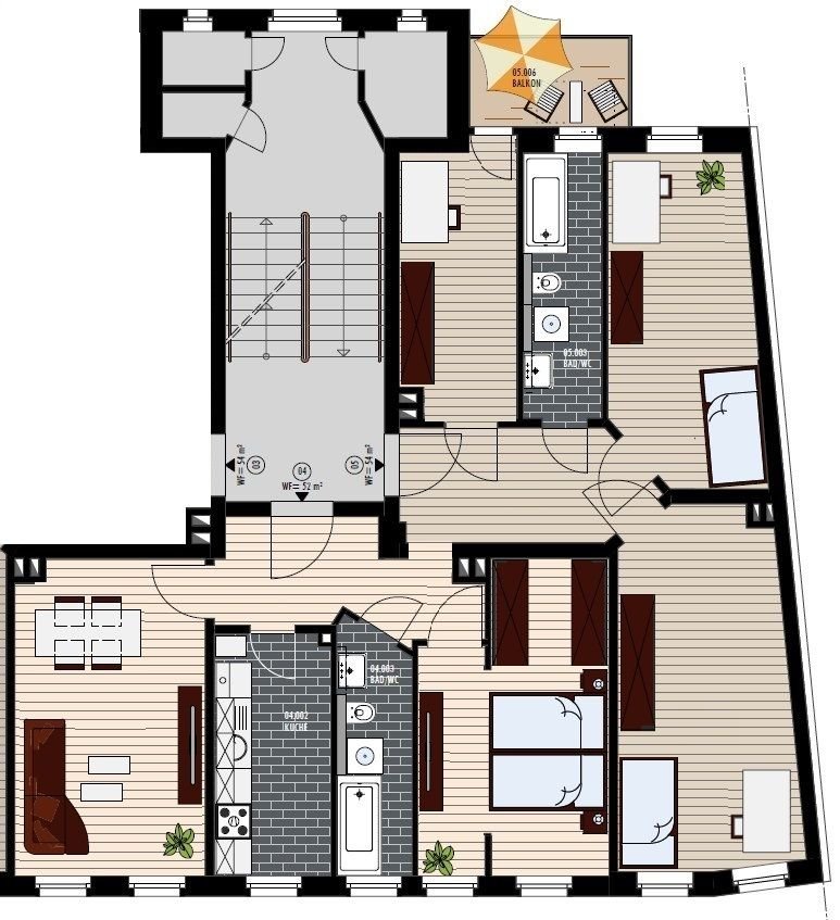 Wohnung zum Kauf provisionsfrei 296.000 € 5 Zimmer 105,7 m²<br/>Wohnfläche 1.<br/>Geschoss Reudnitz-Thonberg Leipzig 04317