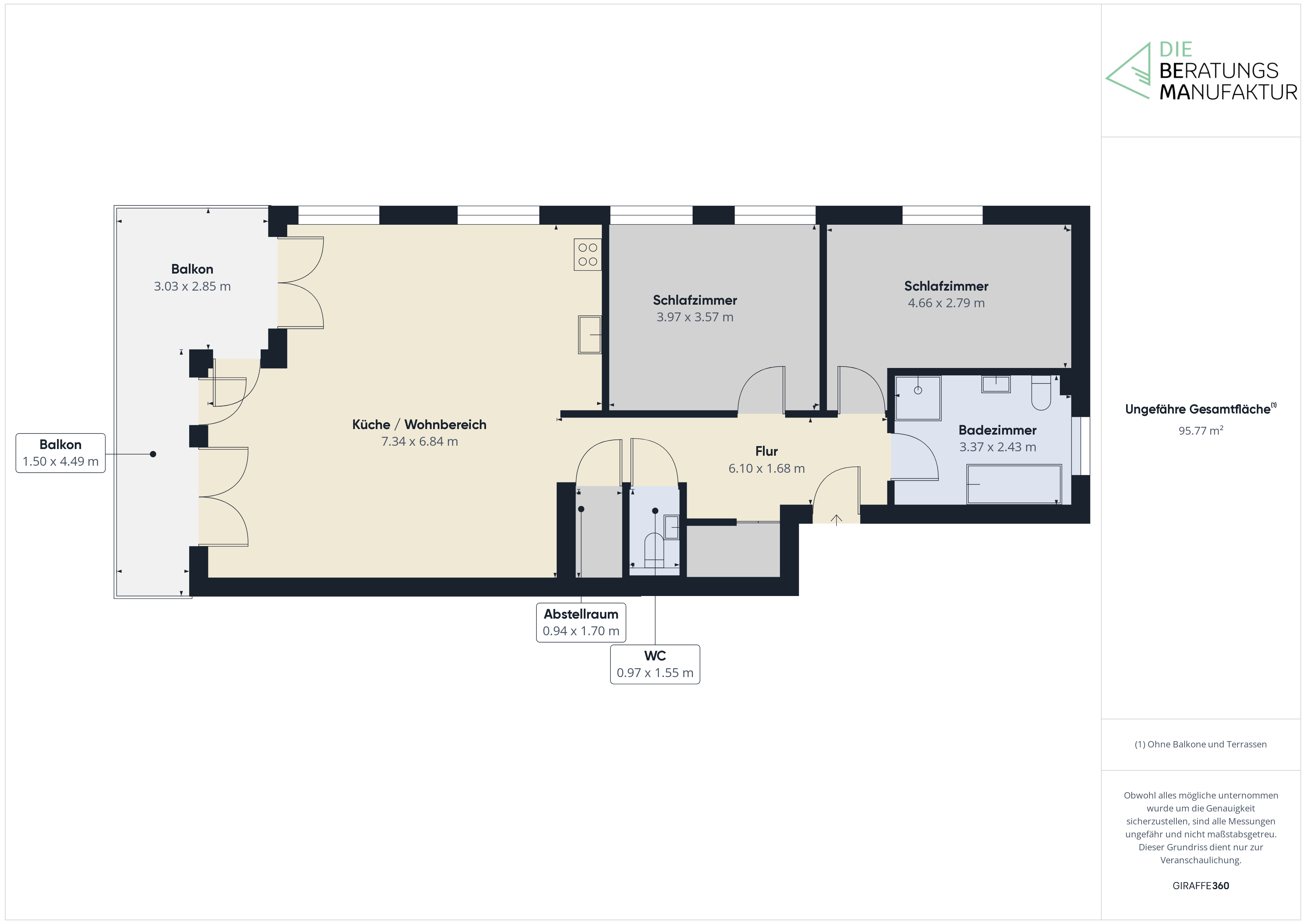 Wohnung zum Kauf 440.000 € 3 Zimmer 101,7 m²<br/>Wohnfläche 1.<br/>Geschoss Wendelstein Wendelstein 90530