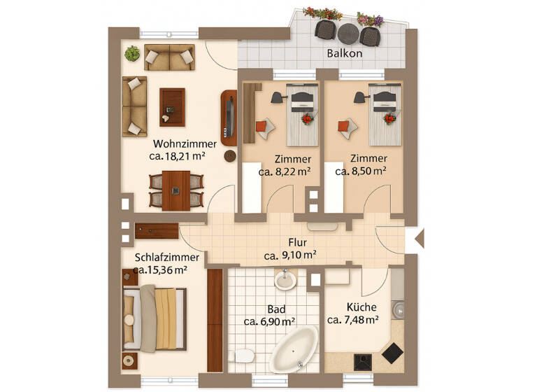 Wohnung zum Kauf 295.000 € 4 Zimmer 75 m² Ingolstadt 85053