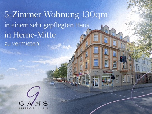 Wohnung zur Miete 795 € 5 Zimmer 130 m² 4. Geschoss frei ab sofort Behrensstraße 17 Herne-Mitte Herne 44623