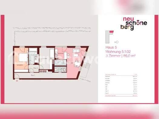 Wohnung zur Miete Tauschwohnung 1.200 € 3,5 Zimmer 86 m² 1. Geschoss Schöneberg Berlin 10829