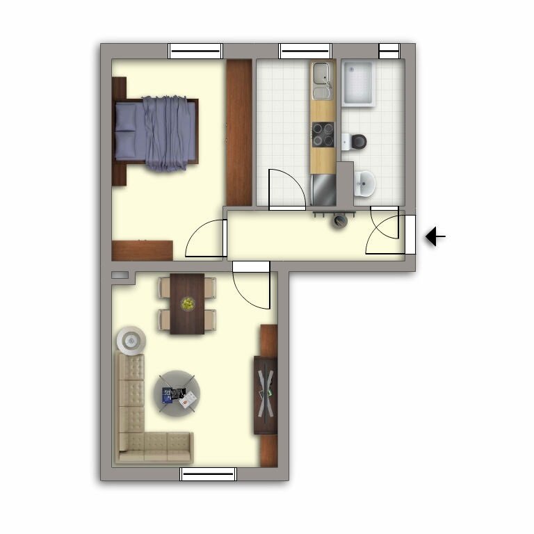 Wohnung zur Miete 358 € 2 Zimmer 45,3 m²<br/>Wohnfläche EG<br/>Geschoss 15.01.2025<br/>Verfügbarkeit Schubertstraße 7 Görden Brandenburg an der Havel 14772