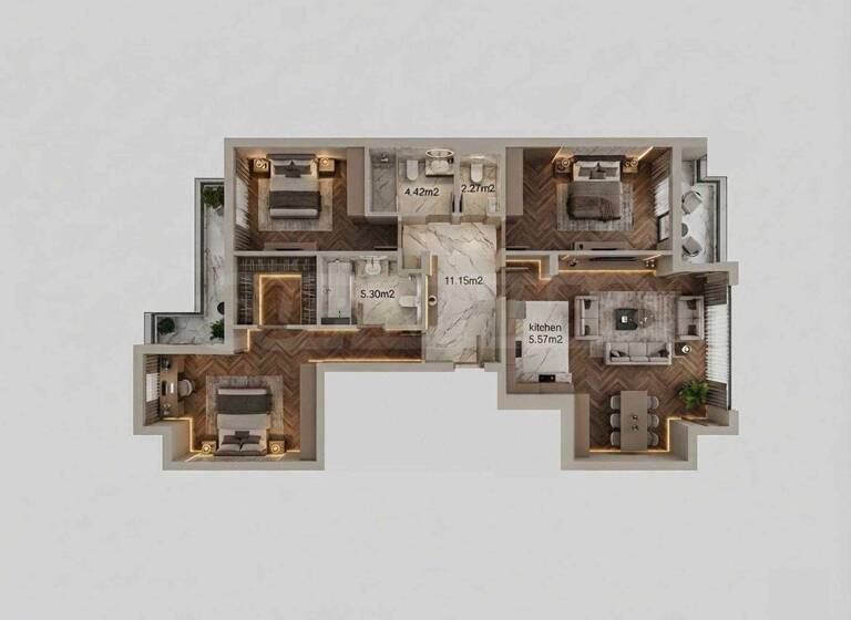 Studio zum Kauf 589.715 € 4 Zimmer 168,5 m² Sofia