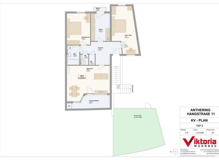 Wohnung zum Kauf 448.000 € 3 Zimmer 86,6 m² Anthering 5102