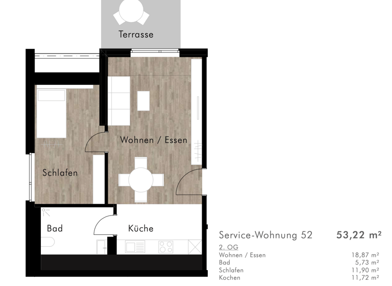 Penthouse zum Kauf provisionsfrei 324.500 € 2 Zimmer 53,2 m²<br/>Wohnfläche Würzburger Straße 5 Uettingen 97292