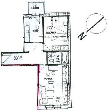 Wohnung zur Miete 340 € 2 Zimmer 53,3 m²<br/>Wohnfläche 5.<br/>Geschoss Promenadenstraße 38 Zentrum 010 Chemnitz 09111