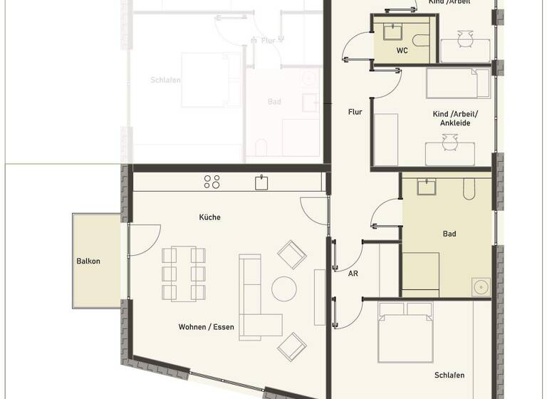 Wohnung zur Miete - Erstbezug 1.474 € 4 Zimmer 117,9 m² 3 Geschosse frei ab 01.07.2026 Atter Osnabrück 49076