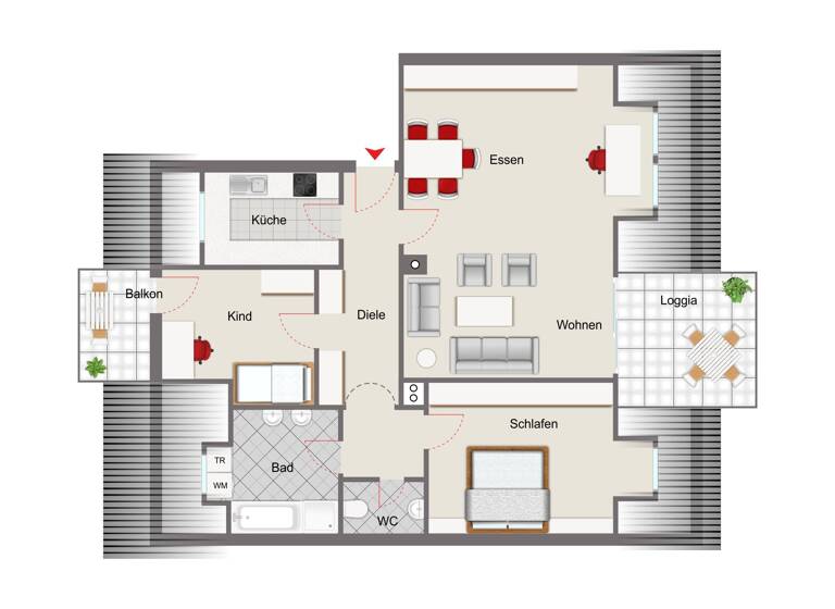 Wohnung zum Kauf 319.000 € 3 Zimmer 93,8 m²<br/>Wohnfläche Dachgeschoss<br/>Geschoss Neunkirchen Neunkirchen 91077