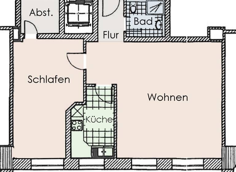Wohnung zum Kauf 249.000 € 2 Zimmer 72,7 m² 5. Geschoss Striesen-Süd Dresden 01309