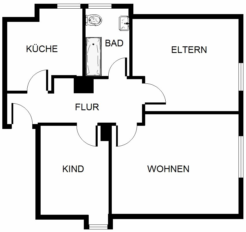 Wohnung zur Miete 339 € 3 Zimmer 50,1 m²<br/>Wohnfläche 2.<br/>Geschoss Driburger Straße 11 Scholven Gelsenkirchen 45896