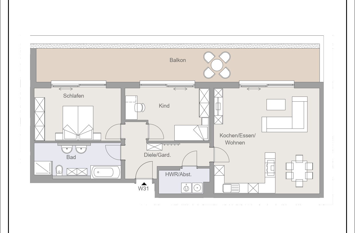 Wohnung zur Miete 1.388 € 3 Zimmer 108,5 m²<br/>Wohnfläche 2.<br/>Geschoss Erzgebirgstrasse 12/14 Niederndirf Waldkraiburg 84478