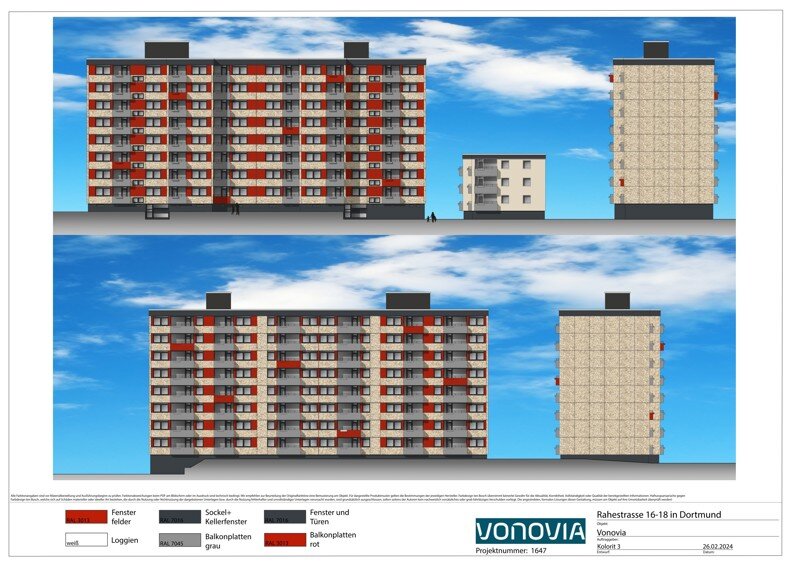 Wohnung zur Miete nur mit Wohnberechtigungsschein 293 € 2,5 Zimmer 60,7 m²<br/>Wohnfläche 7.<br/>Geschoss 10.01.2025<br/>Verfügbarkeit Rahestr. 16 Hauptfriedhof Dortmund 44309