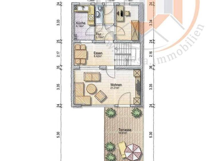 Reihenmittelhaus zum Kauf 209.000 € 5 Zimmer 105 m² 223 m² Grundstück Stadtweg 79 Ottersleben Magdeburg 39116