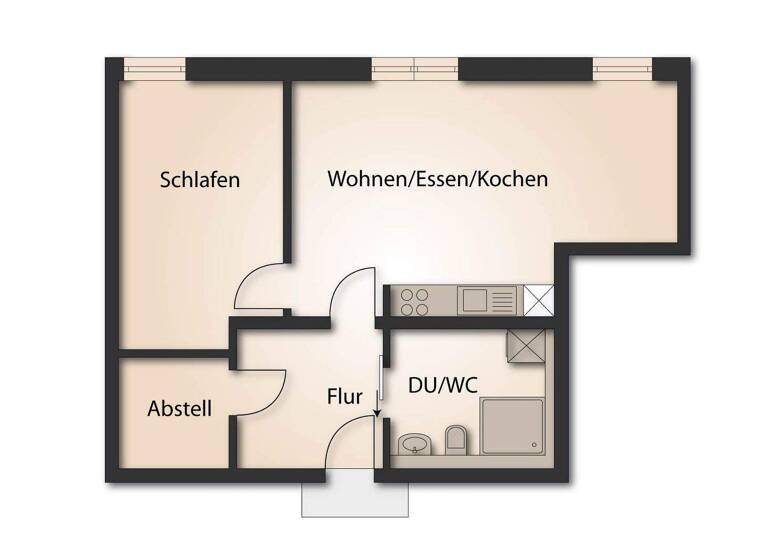 Wohnung zum Kauf - Neubau provisionsfrei 430.000 € 2 Zimmer 67 m² 3. Geschoss Münchner Straße 15 Südvorstadt-West Dresden / Plauen 01187