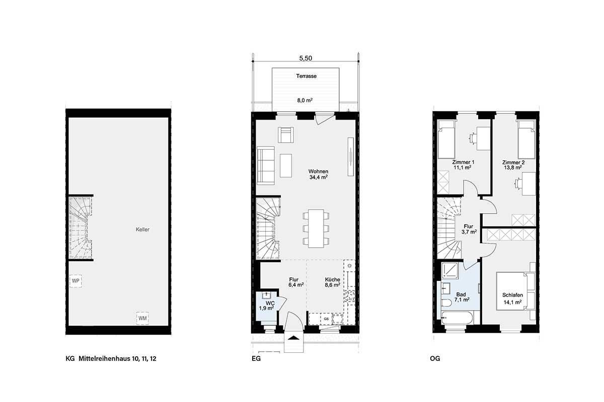 Reihenendhaus zum Kauf provisionsfrei als Kapitalanlage geeignet 459.900 € 4 Zimmer 103,1 m²<br/>Wohnfläche 113 m²<br/>Grundstück An den Obstwiesen 2a Henstedt-Ulzburg 24558