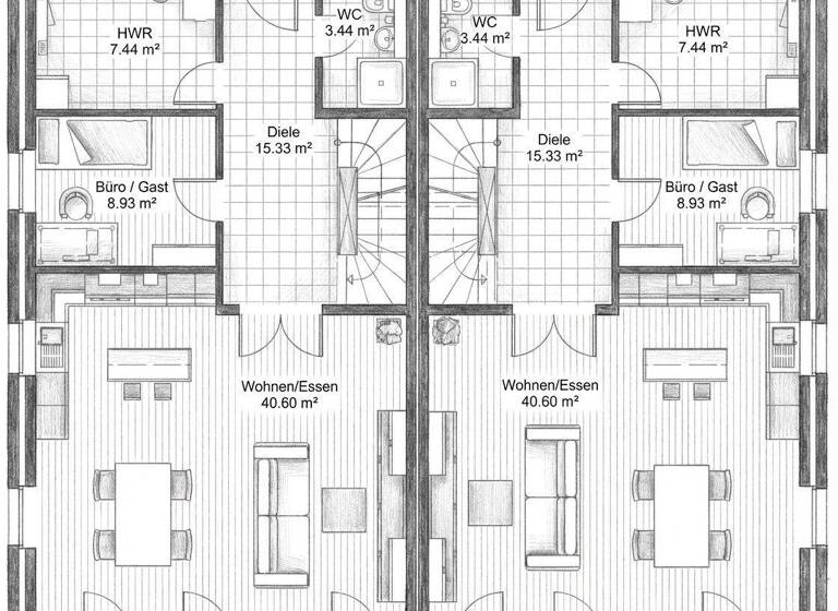 Doppelhaushälfte zum Kauf 792.100 € 6 Zimmer 147 m² 490 m² Grundstück Hummelsbüttel Hamburg 22339