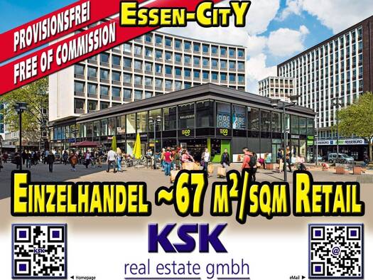 Laden zur Miete provisionsfrei 27 € 67 m² Verkaufsfläche Stadtkern Essen 45127