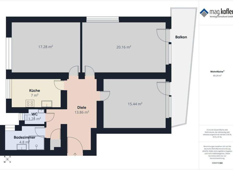 Wohnung zum Kauf 330.000 € 80,3 m² 5. Geschoss Angelika-Kauffmann-Straße 8 Hohenems 6845