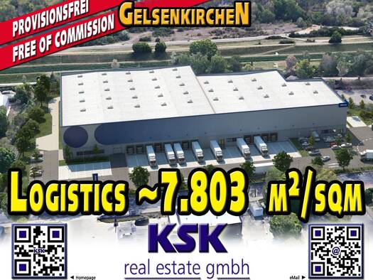 Lagerhalle zur Miete provisionsfrei 7.803 m² Lagerfläche teilbar von 2.975 m² bis 7.803 m² Erle Gelsenkirchen-Ost 45891