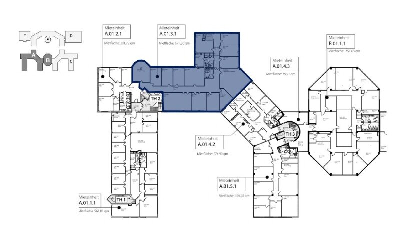 Bürofläche zur Miete provisionsfrei 14,50 € 672 m²<br/>Bürofläche ab 327 m²<br/>Teilbarkeit Unterhaching 82008