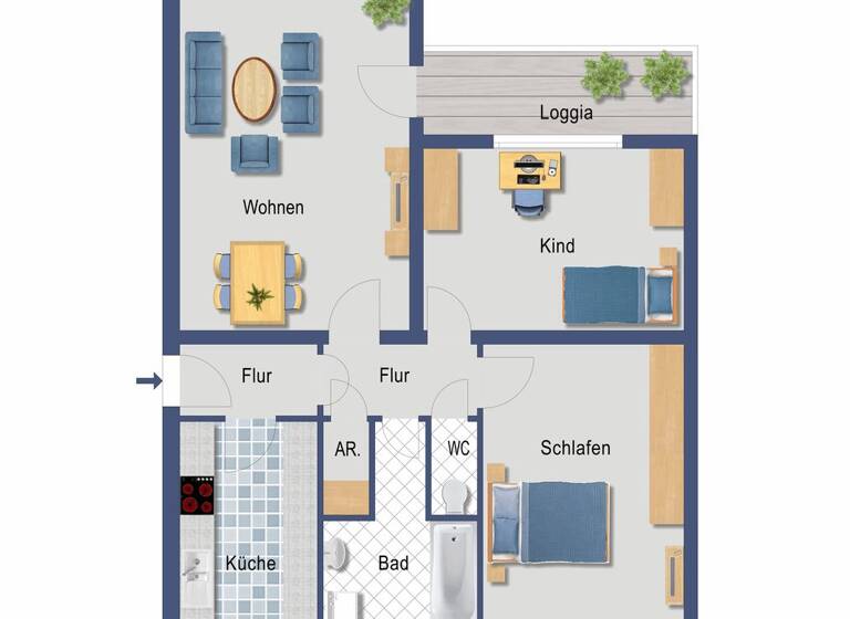 Wohnung zum Kauf 275.000 € 3 Zimmer 80 m² 2. Geschoss St Johannis Nürnberg-1 90419