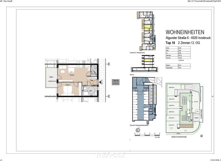 Wohnung zum Kauf - Erstbezug 513.800 € 2 Zimmer 48 m² 2. Geschoss Innsbruck 6020