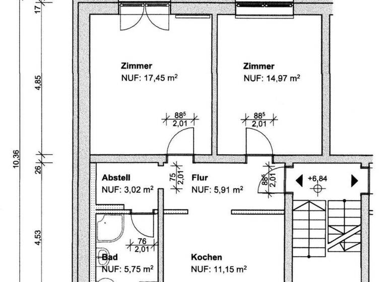 Wohnung zur Miete 490 € 2 Zimmer 61 m² 2. Geschoss frei ab 15.04.2026 Preilipper Straße 2 Schwarza Rudolstadt 07407