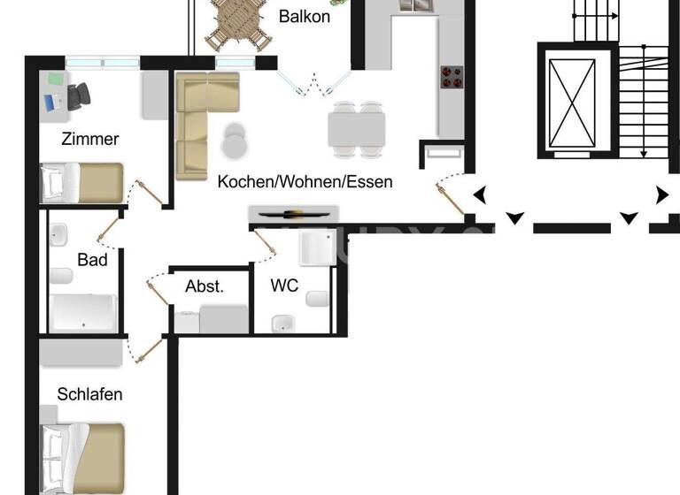 Wohnung zum Kauf - Erstbezug 449.000 € 3 Zimmer 79,4 m² 1. Geschoss Wiesbaden 65197