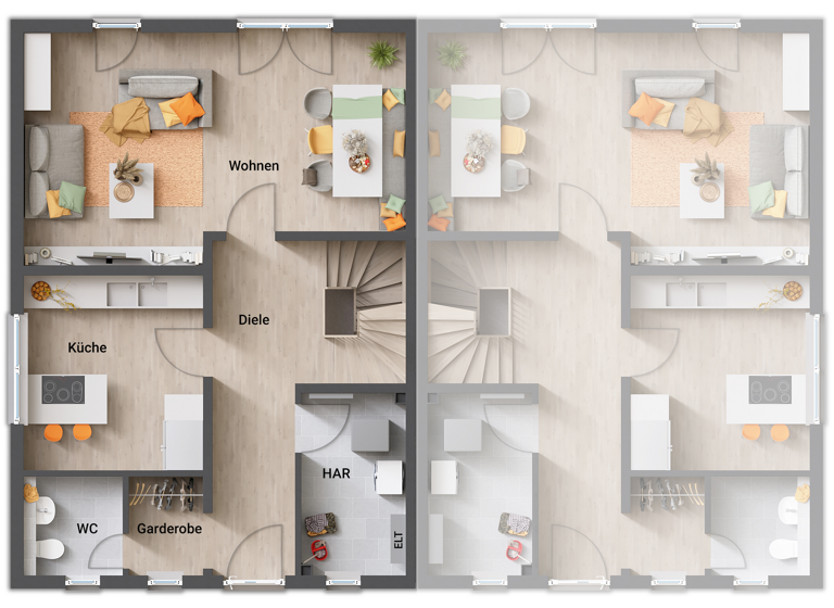 Doppelhaushälfte zum Kauf provisionsfrei 820.532 € 4 Zimmer 124 m² 620 m² Grundstück Angermund Düsseldorf 40489