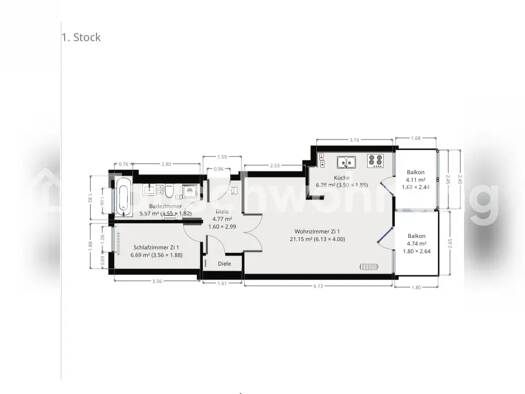 Wohnung zur Miete Tauschwohnung 586 € 2 Zimmer 54 m² 1. Geschoss Kreuzberg Berlin 10249