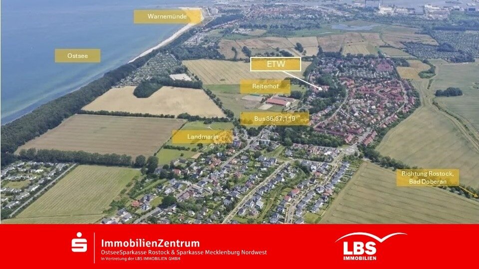 Wohnung zum Kauf 369.000 € 3 Zimmer 76 m²<br/>Wohnfläche ab sofort<br/>Verfügbarkeit Diedrichshagen Rostock 18119