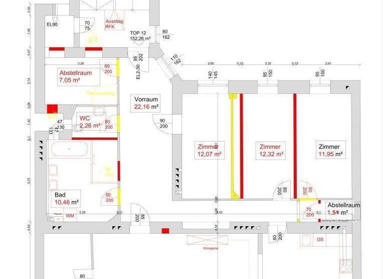 Wohnung zur Miete 3.100 € 5 Zimmer 158 m² Wien 1080