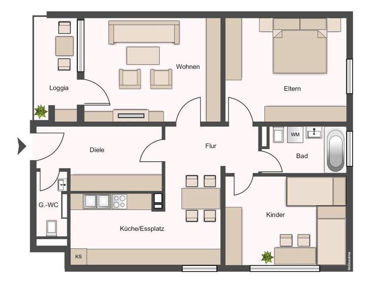 Wohnung zum Kauf 150.000 € 3 Zimmer 82,8 m² 2. Geschoss frei ab 01.05.2026 Tirschenreuth 95643